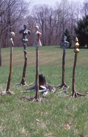 Installation of Ancient Tree Root Goddesses- bronzes and woods available