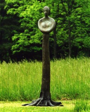 Monumental Wood and Bronze Sculpture